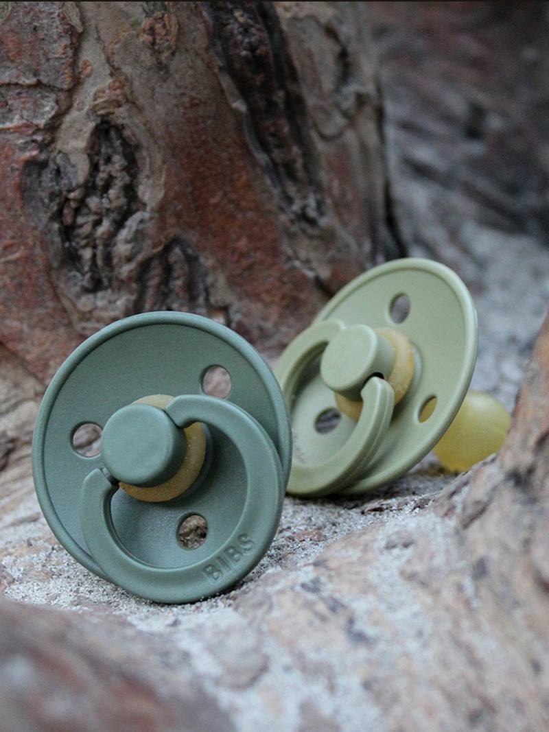 Pack of 2 Dummies, BIBS Colour, Size 1 from 0 to 6 mo. ivory/blush