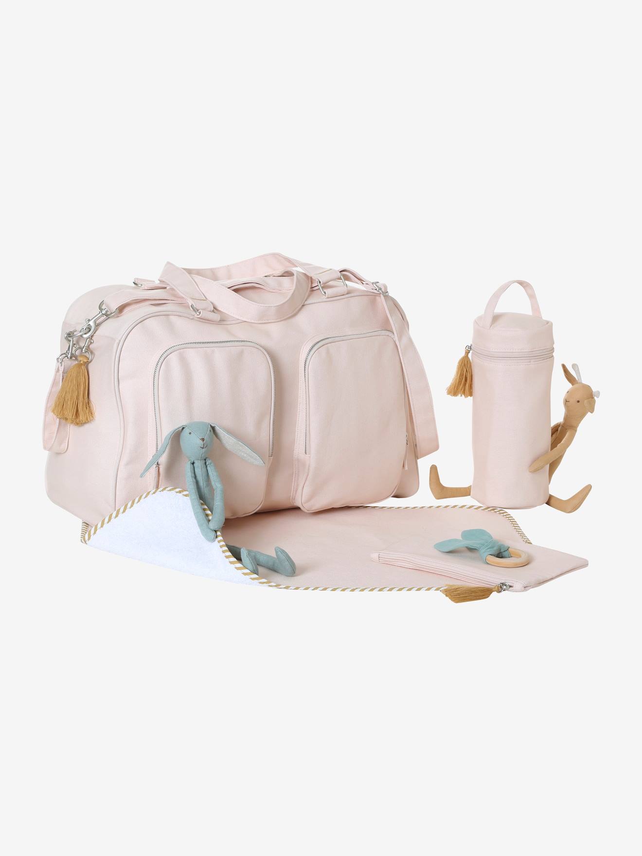 pink backpack changing bag