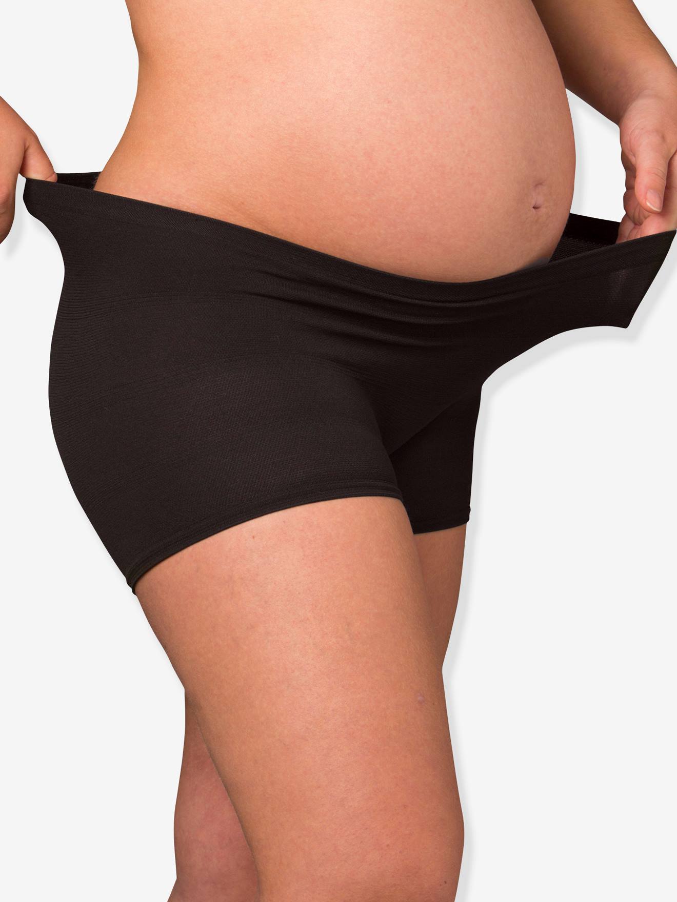 Pack of 2 Deluxe Maternity & Hospital Panties, Seamless, by CARRIWELL -  black
