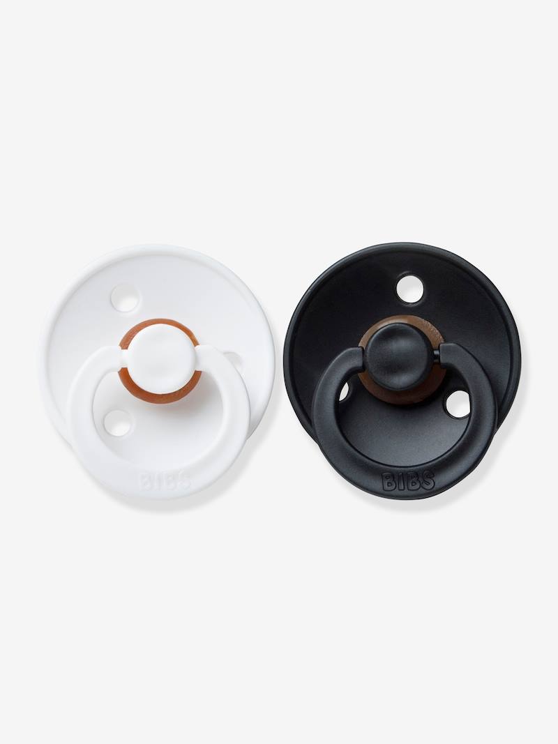 Pack of 2 Dummies, BIBS Colour, Size 1 from 0 to 6 mo. ivory/blush