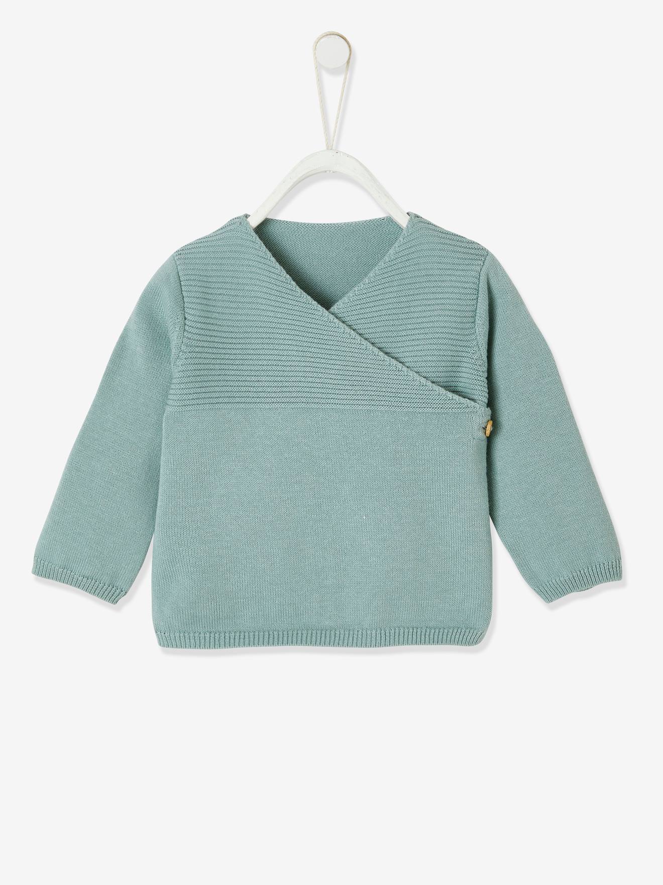 newborn blue cardigan