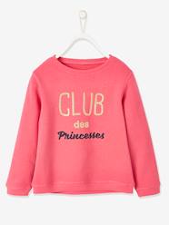 Girls-Cardigans, Jumpers & Sweatshirts-Sweatshirt with Message & Iridescent Details for Girls