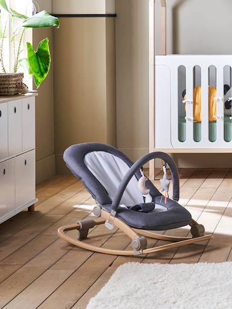 Baby Bouncer with Arch, Babydream ecru+GREEN LIGHT SOLID+Grey+printed beige+YELLOW DARK SOLID 