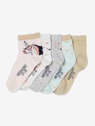 Girls-Underwear-Pack of 5 Pairs of Unicorn Socks for Girls