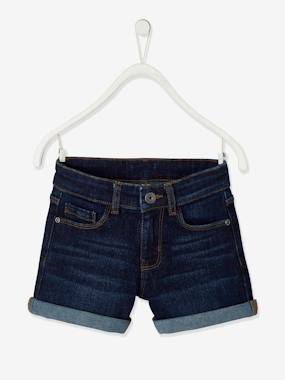 Denim Shorts with Turn-Ups