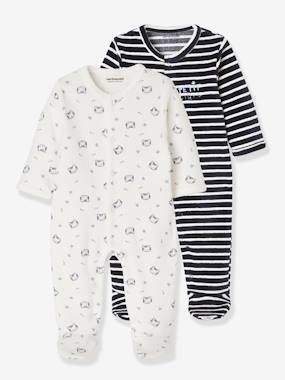 Pack of 2 Sleepsuits in Velour