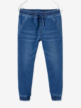 Denim-Effect Fleece Trousers Easy to Put On