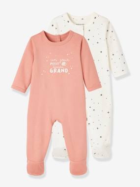 Pack of 2 Sleepsuits in Organic Cotton