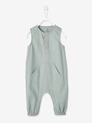 Baby-Dungarees & All-in-ones-Linen & Cotton Jumpsuit, for Baby Boys