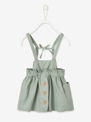 Baby-Dresses & Skirts-Dungaree Dress in Fabric, for Babies