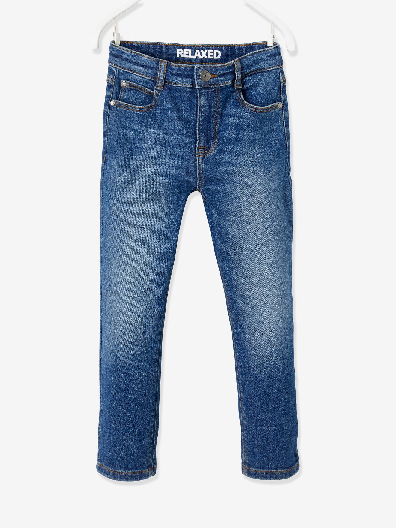 Loose-Fit Baggy Jeans, for Boys - denim blue, Boys | Vertbaudet