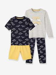 Boys-Nightwear-Set of Dinosaur Pyjamas + Short Pyjamas