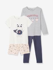 Girls-Nightwear-Pack of Panda Pyjamas + Short Pyjamas