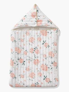 Baby Nest in Cotton Gauze EAU DE ROSE Theme print