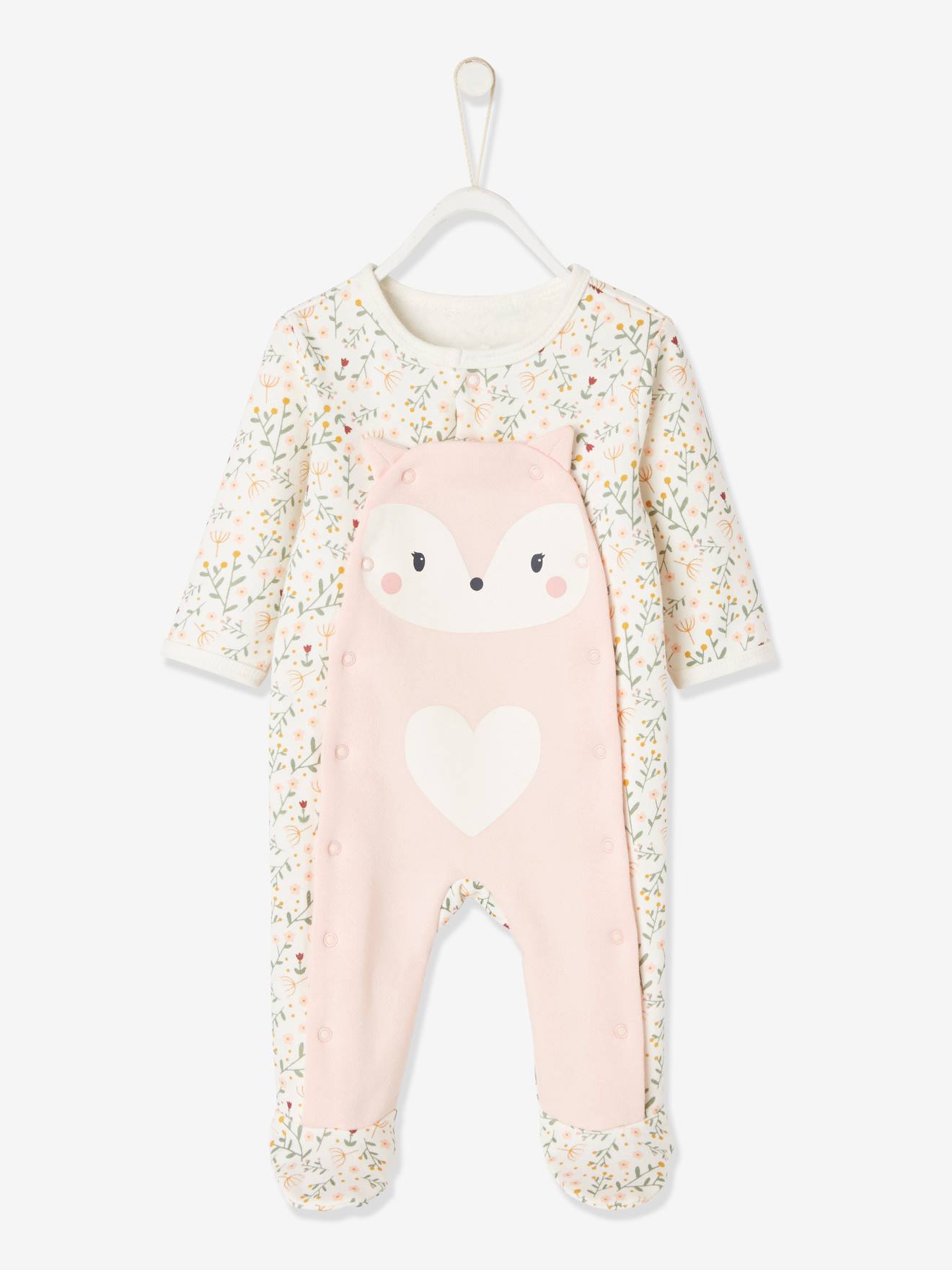 Baby girl best sale fleece sleepsuits