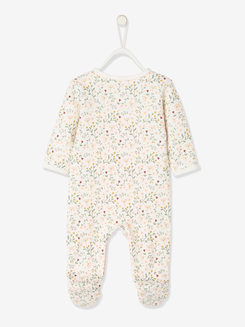 Fleece Sleepsuit with Press Studs on the Front, for Newborn Babies