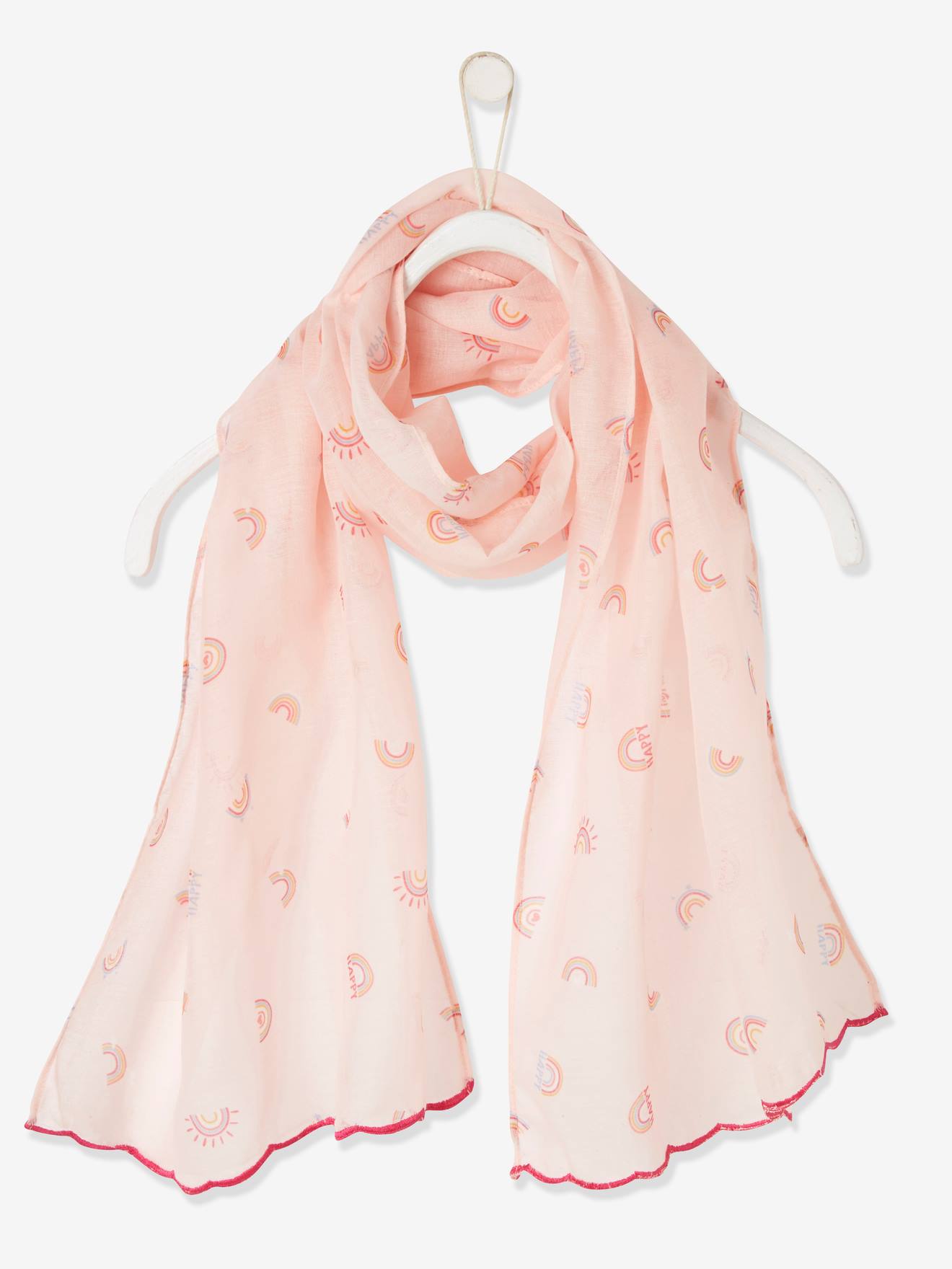 Scarf with Rainbow Print