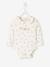 Long Sleeve Bodysuit with Peter Pan Collar for Babies White/Print 