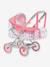 Pushchair for 36/42/52 cm Dolls, by COROLLE Light Pink+PINK MEDIUM SOLID WITH DESIG 