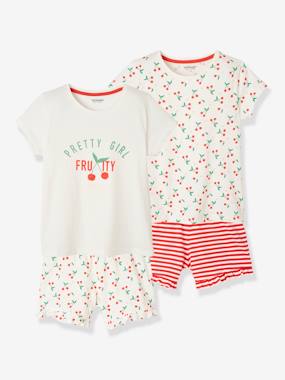 Set of 2 Short Pyjamas Cherry