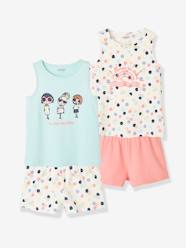 Girls-Nightwear-Pack of 2 Short Pyjamas for Girls
