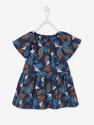 Baby-Dresses & Skirts-Printed Dress with Butterfly Sleeves, for Babies