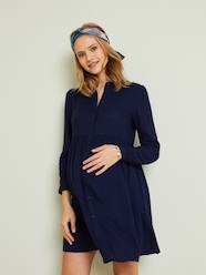 Maternity-Plain Shirt Dress, Maternity & Nursing Special