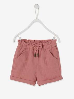 Shorts in Cotton Gauze with Elasticated Waistband