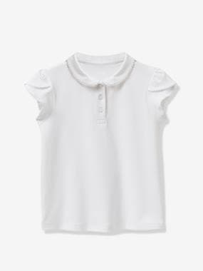 Girl s pique knit polo shirt light