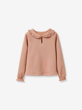 Girl s sweatshirt with large collar light