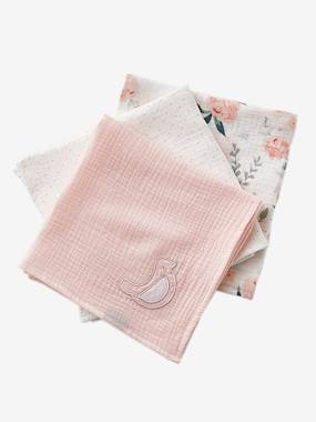 Pack of 3 Nappies EAU DE ROSE Theme light