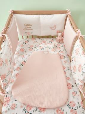 Modular Cot Playpen Bumper EAU DE ROSE Theme