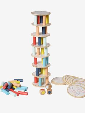 Cylinder Tower Balancing Game - Wood FSC Certified multi