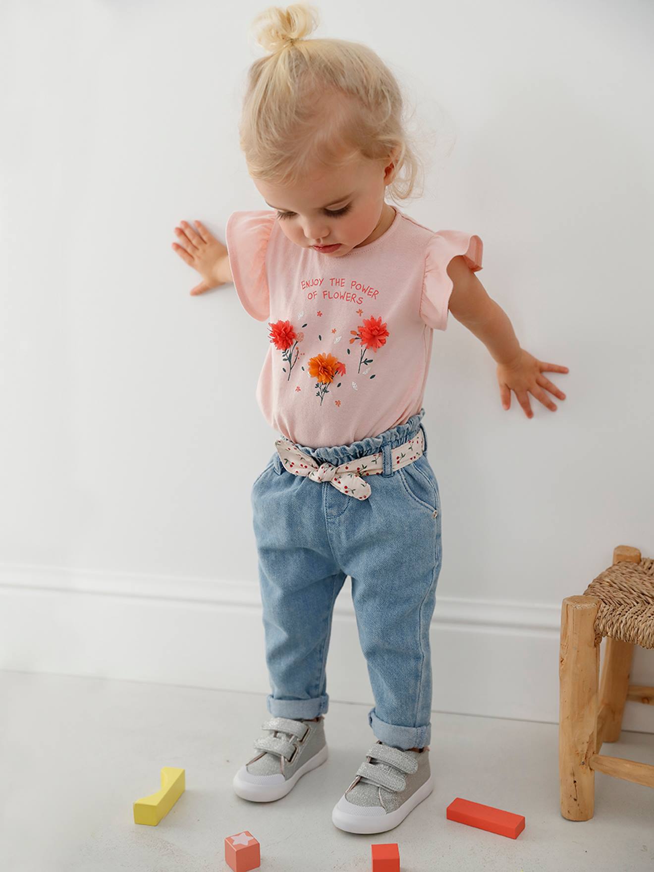 Jeans with Fabric Belt