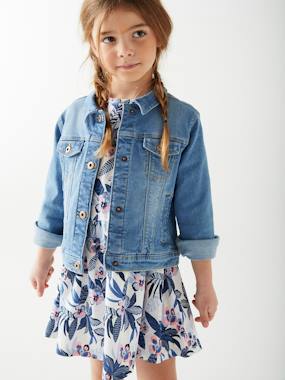 Click to view product details and reviews for Denim Jacket For Girls Light Denim Blue.