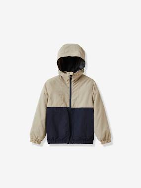 Boy s colorblock pullover windbreaker beige