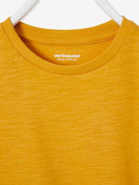 Short Sleeve T-Shirt, for Boys Beige+Blue+BROWN DARK SOLID WITH DESIGN+Green+Mustard 