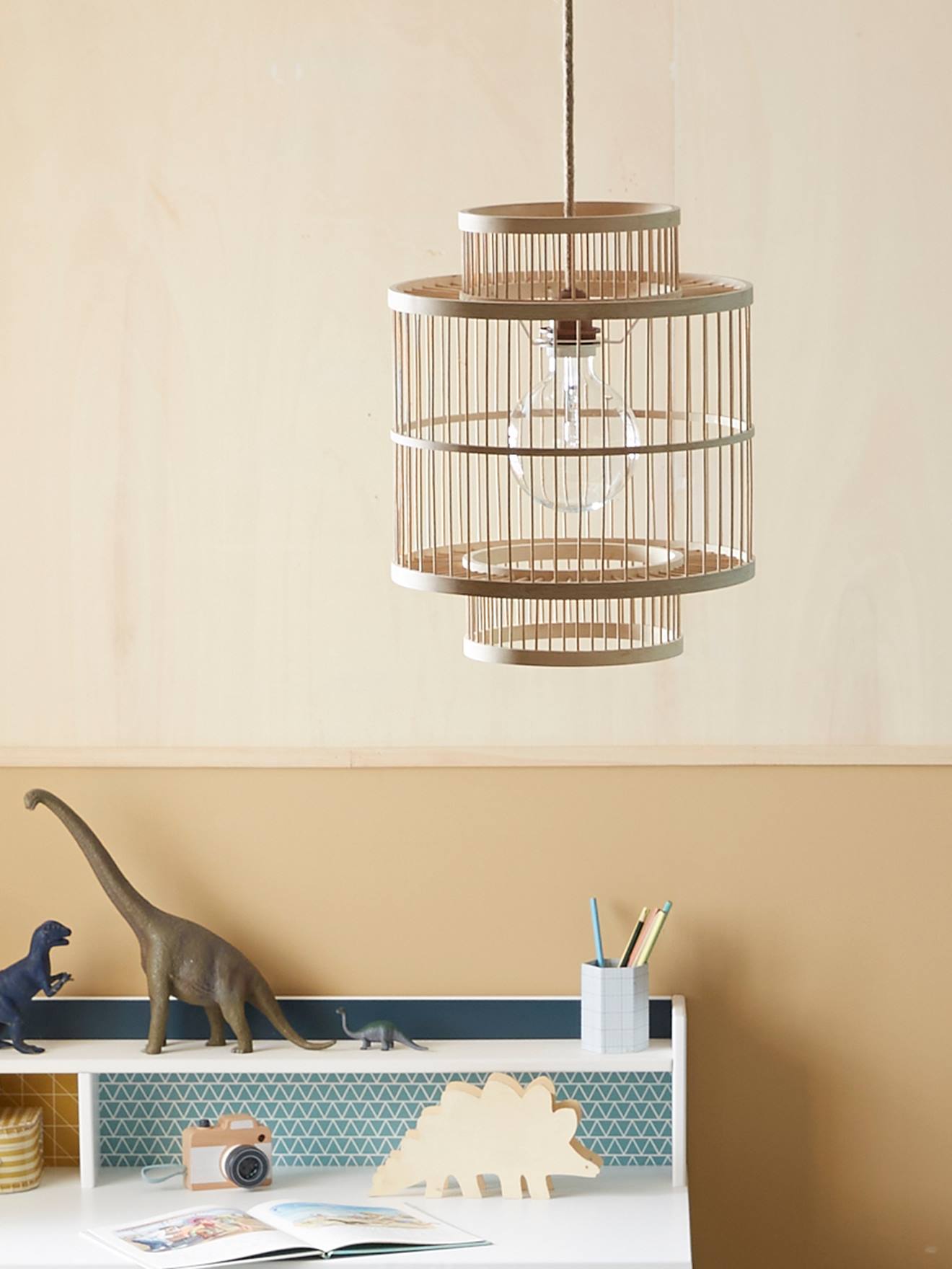 Cage style lamp deals shade