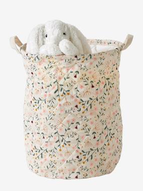 Quilted Basket Little Flowers beige print