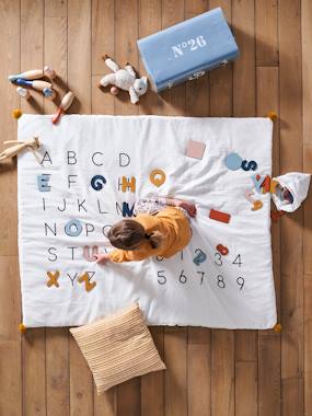 Giant Activity Mat with Numbers Letters beige