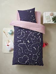 Bedding Sets-Bedding & Decor-Duvet Cover + Pillowcase Set with Glow-in-the-Dark Details, Miss Constellation