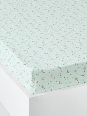 Children s Fitted Sheet Organic Collection Floral light print