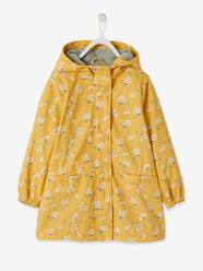 Girls-Coats & Jackets-Trenchcoats & Raincoats-Floral Raincoat with Hood, for Girls