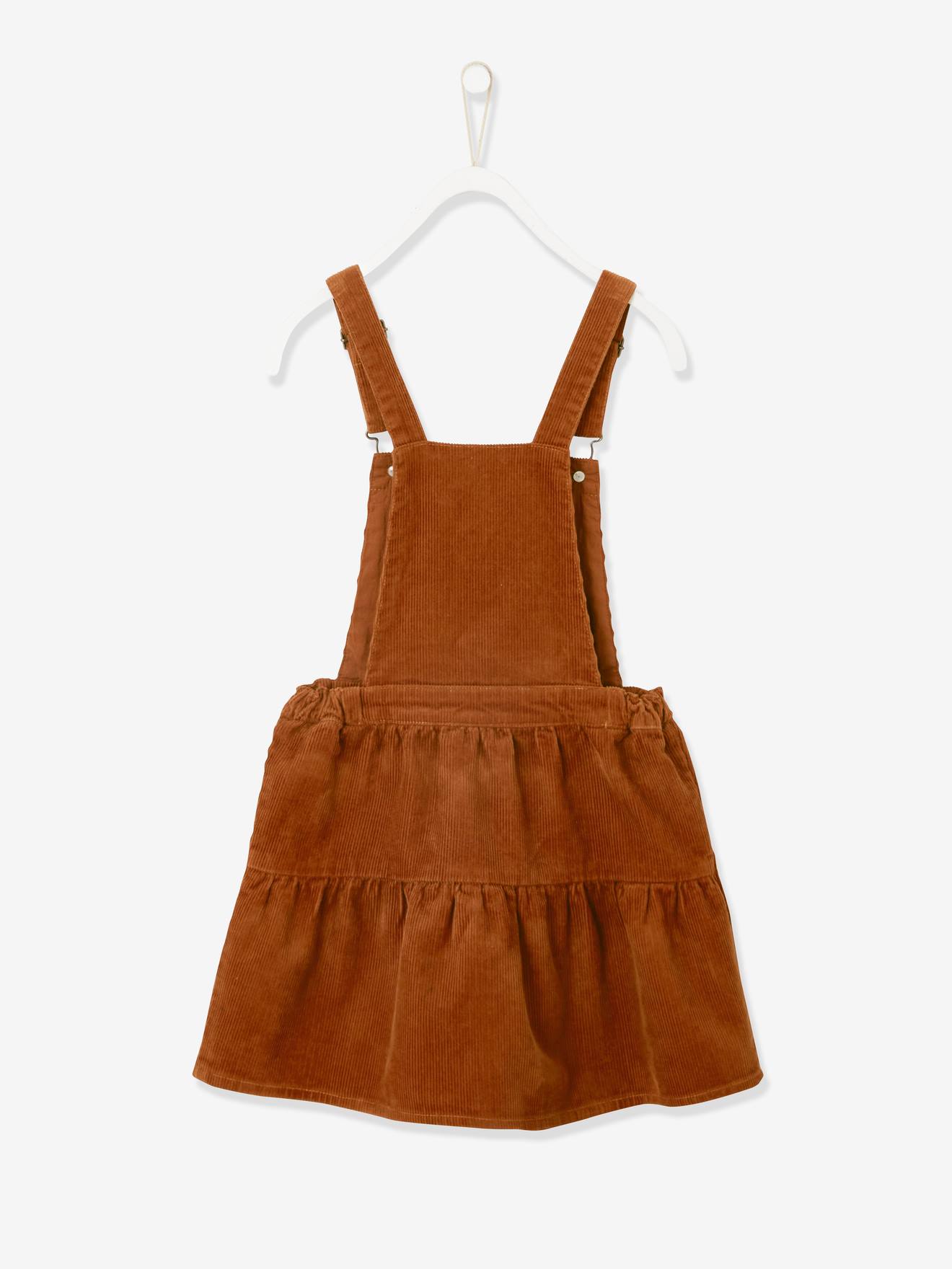 girls cord dungaree dress