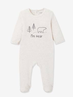 Mini bear Velour Sleepsuit