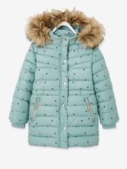 Girls-Coats & Jackets-Padded Jackets-Long Hooded Jacket, Recycled Polyester Padding, for Girls