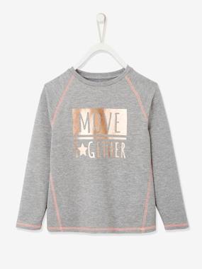 Move together Sports Top with Iridescent Inscription Oeko-Tex