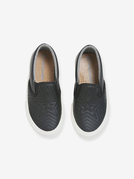 Slip-On Trainers with Embroidered Stars, for Girls Black 