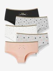 Girls-Underwear-Pack of 5 Shorties for Girls