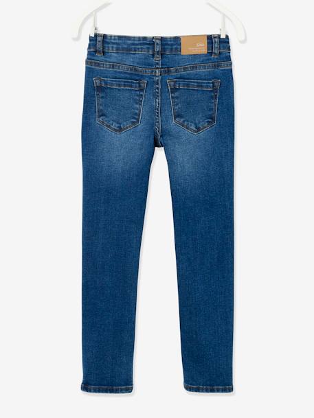 Slim Leg Waterless Jeans, MorphologiK NARROW Hip, for Girls Dark Blue+Denim Blue+GREY DARK SOLID 